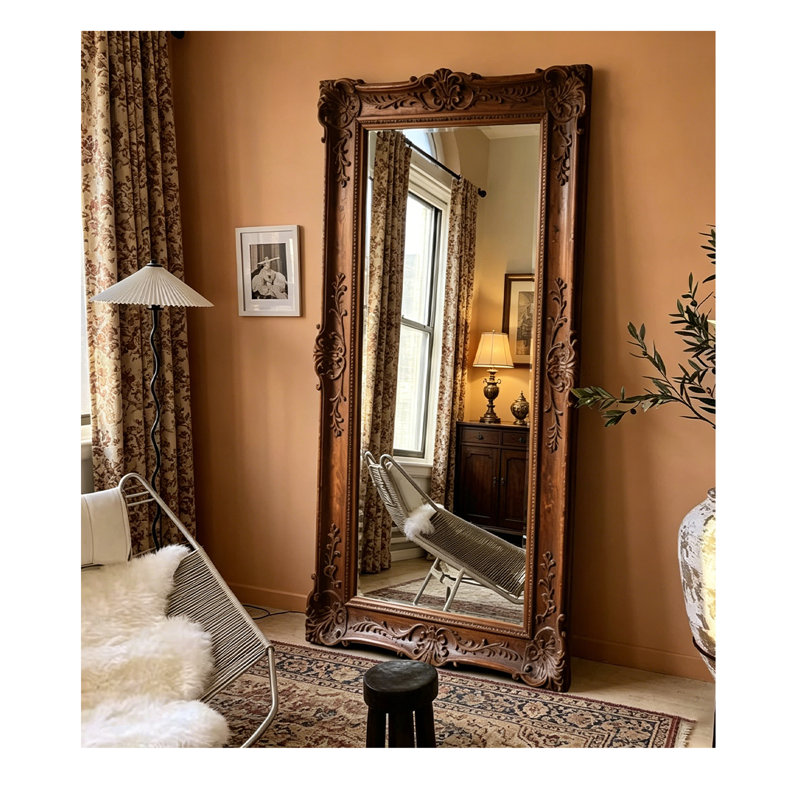 French Retro Rectangular Full-Length Mirror, 70.9" x 39.4"