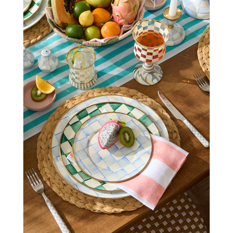 Sky Check Salad/Dessert Plate