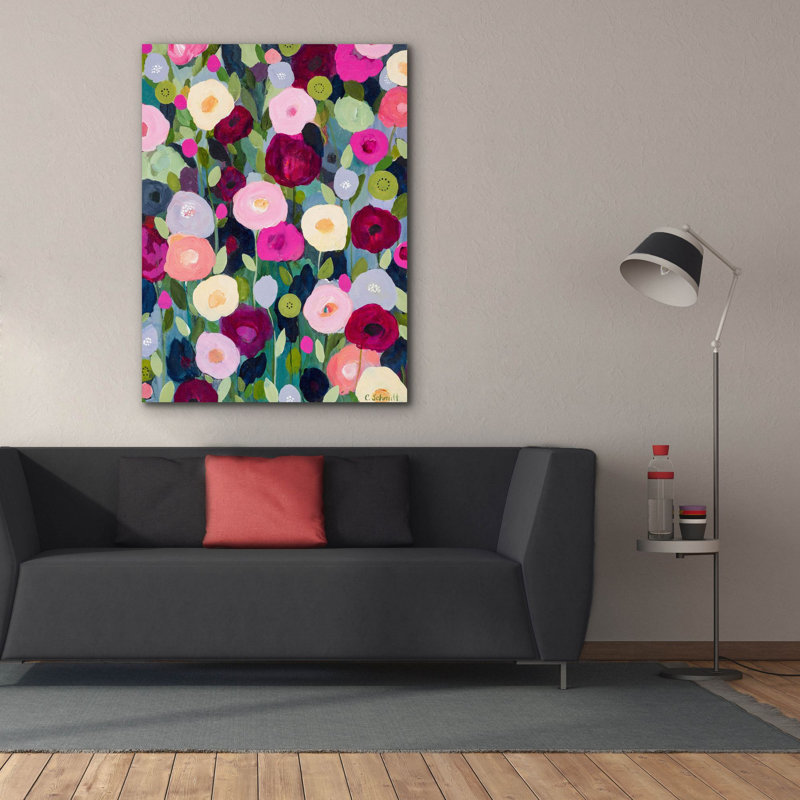 «Night Garden on Canvas» par Carrie Schmitt, H 54 po x l 40 po x P 1,5 po