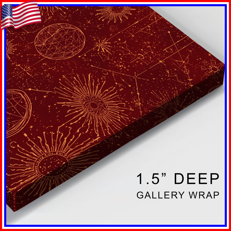 Toile d'art en ligne astronomique, 24 po x 36 po