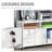 Printer Stand Home Office Mobile Cabinet Organizer Desktop With Caster Wheels, 2 Locking Breaks And Drawer