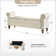 Emanuelis 63"W Upholstered Storage Bench with Solid Wood Legs and Button-tufted