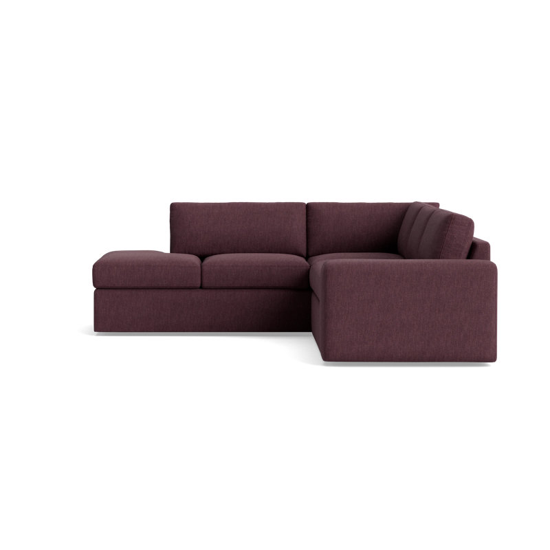 The OG Sectional, Performance Weave - Aubergine, Left Hand Facing