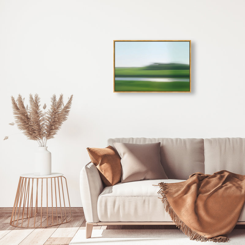 Velocity Meadow II Print by Oliver Gal, 37"H x 55"W, Gold Floater Frame
