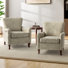 Paire de fauteuils en bois manufacturé et l 30,5 po Alikah