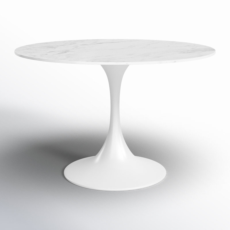 Flow Ceramic Dining Table, White