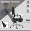 Fauteuil de massage à 6 points de vibration, inclinable chauffant, réglable en hauteur Repose-pieds | Noir | Cuir PU-870338261