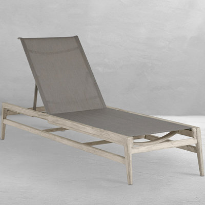 Coast Teak Sling Outdoor Chaise Lounge by Summer Classics