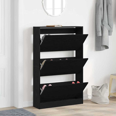 Shoe Cabinet 80 X 21 X 125.5 Cm Engineered Wood