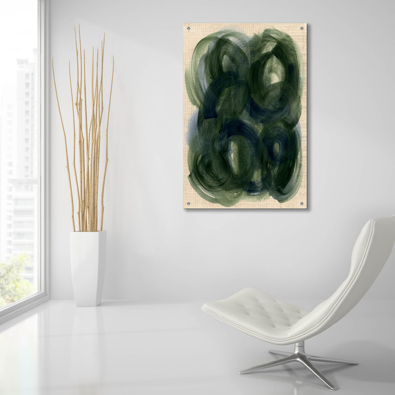 Art mural en verre épique «Lichen Roundabout 1» par June Erica Vess, 24 po x 36 po, H 36 po x l 24 po