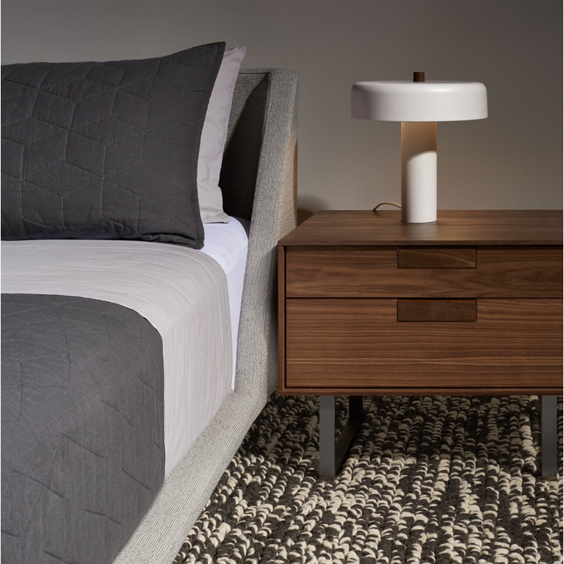 Series 11 2 - Drawer Nightstand, Black/Walnut