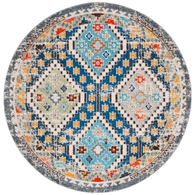 Emercyn Performance Southwestern Rug, Round 6'7"