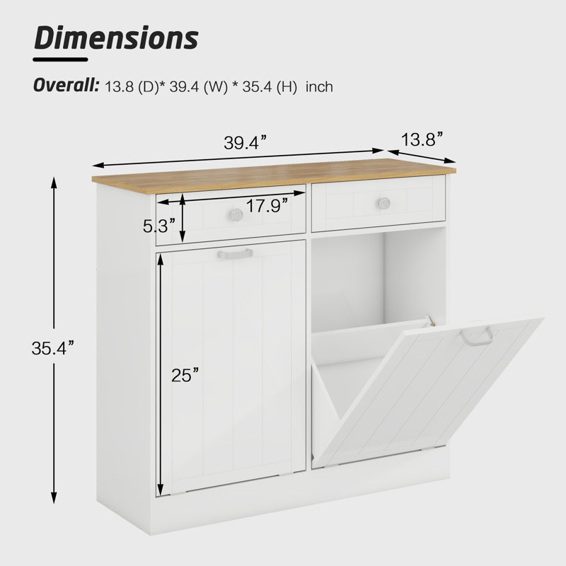 Tilt Out Trash Bin Cabinet