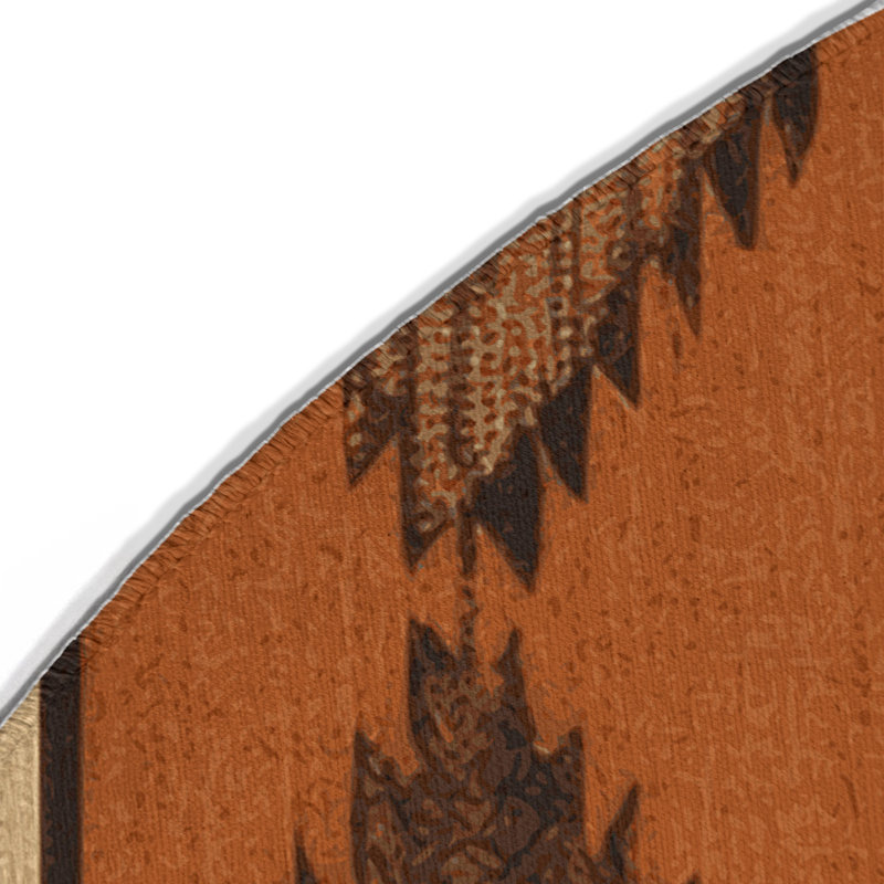 Earthbound Geometry Indoor And Outdoor Area Rug, Round 5'