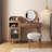  Ismar Walnut Storage Makeup Vanity Adjustable Desk,Dressing Table with Solid Wood Legs-148806393