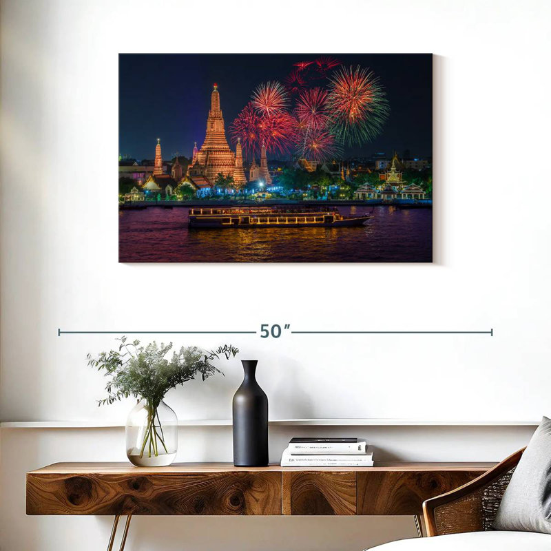 Nicci Bangkok New Year Fireworks, 24" H x 36" W