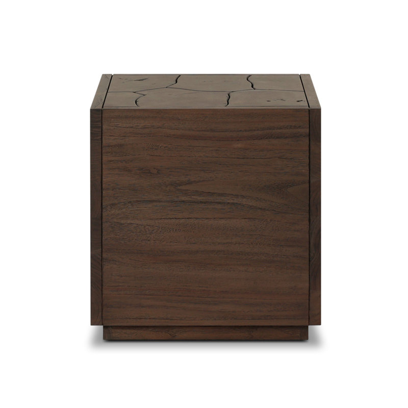 Ridge Outdoor Square Teak Side Table
