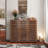 4-Tier Storage Shoe Cabinet with Louvered Doors-1887661101