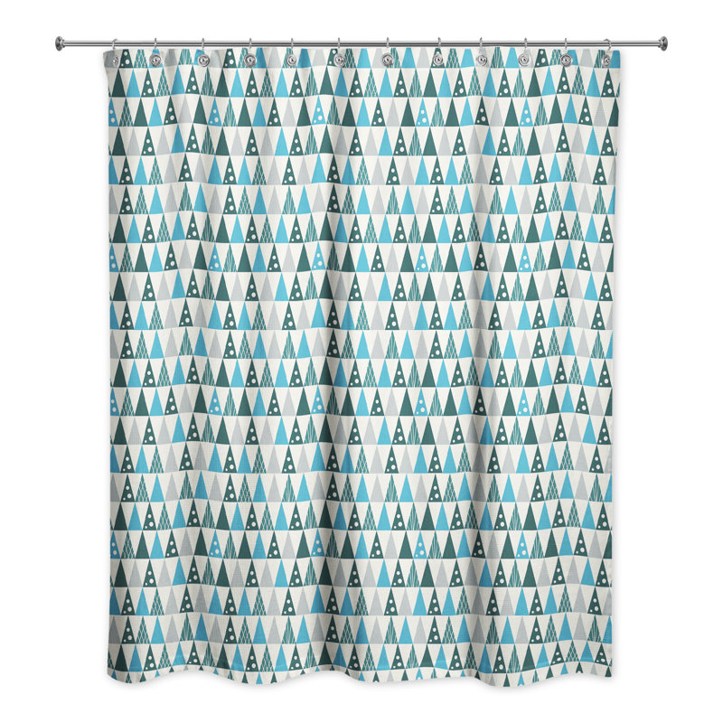 Rideau de douche simple à motif géométrique Virgnie