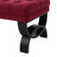 Élégant banc en tissu rouge avec un capitonnage exquis et un revêtement lisse d'un design élégant