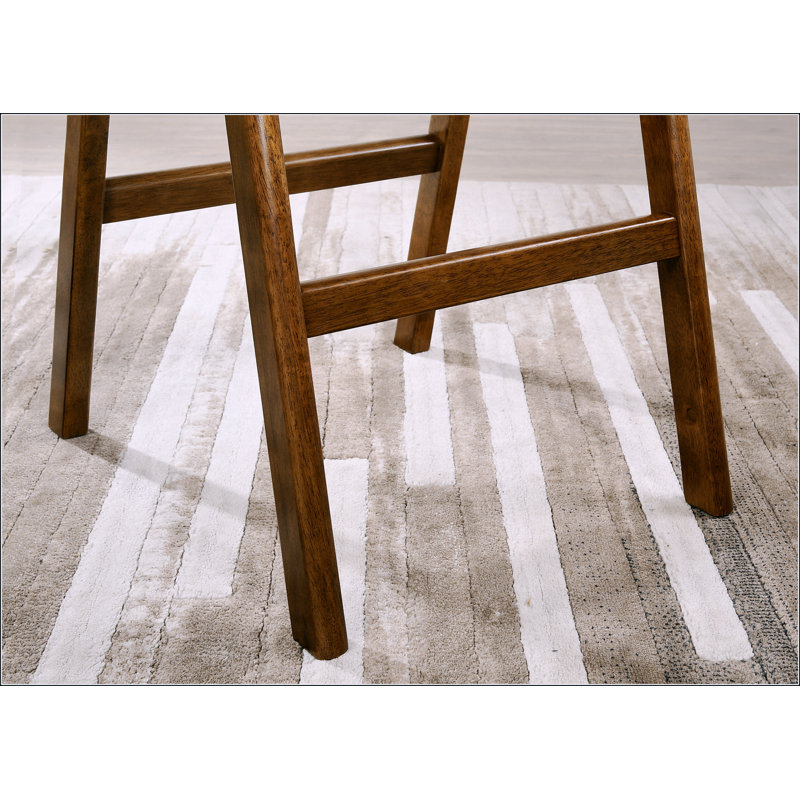 Mid-Century Modern Wood Stackable Barstools