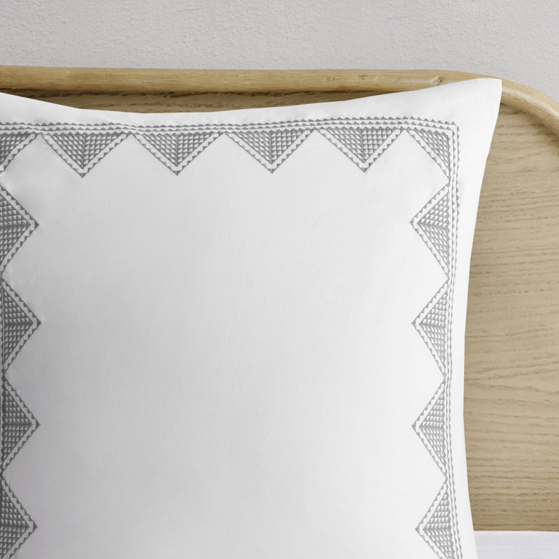 Housse de couette en chenille de coton très grand / très petit - motifs géométriques, revers uni, chenille imprimée chaleureuse et confortable, inspirée,