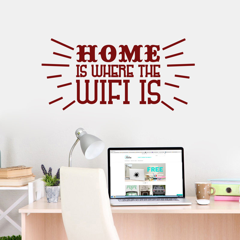 Text & Numbers Wall Decal, Cranberry