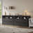  56.5"W Modern Fluted 4-Drawer Dresser With 2 Large Open Storage-307726916