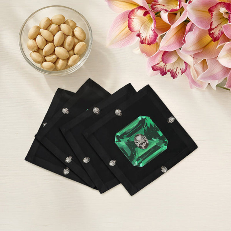 Square Napkins, Black