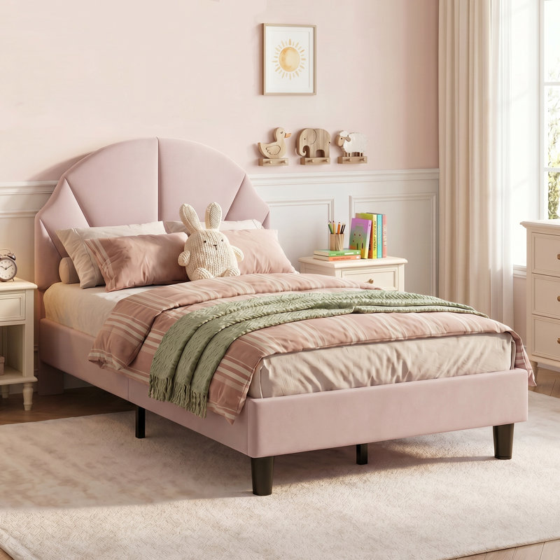 Bed, 90 x 190cm, Pink