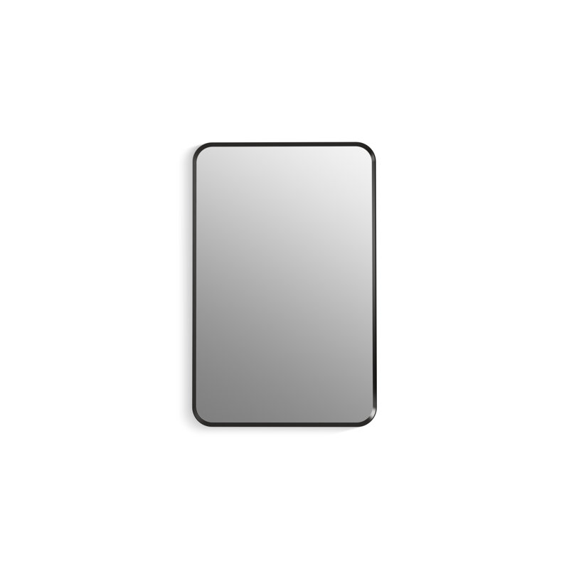 Verdera Surface Mount or Recessed Rectangular Framed Medicine Cabinet, Matte Black, 34" H x 22" W x 4.18" D