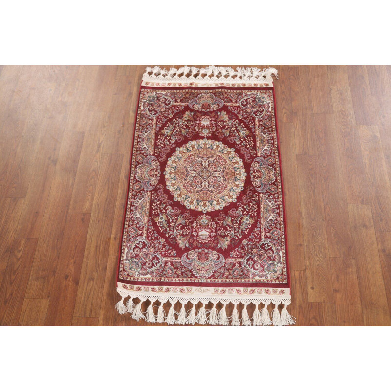 Tapis traditionnel rouge bourgogne 2 x 3