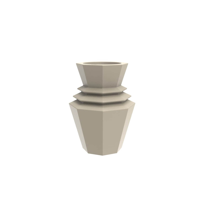 Origami - Hinoki Planter, Cream, 31.5" H x 20.25" W x 20.25" D