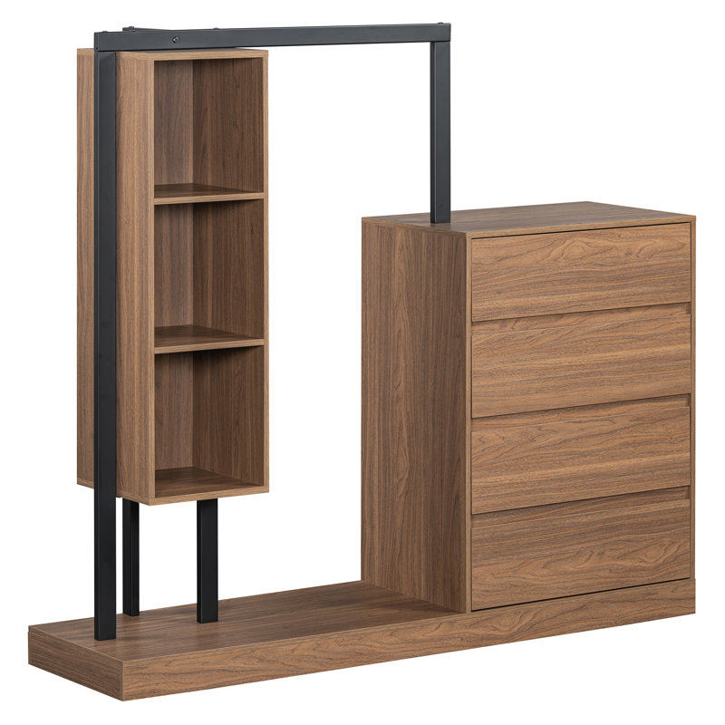 Versatile Wardrobe With Ample Storage And Stylish Design For Organized Living Spaces, Espresso