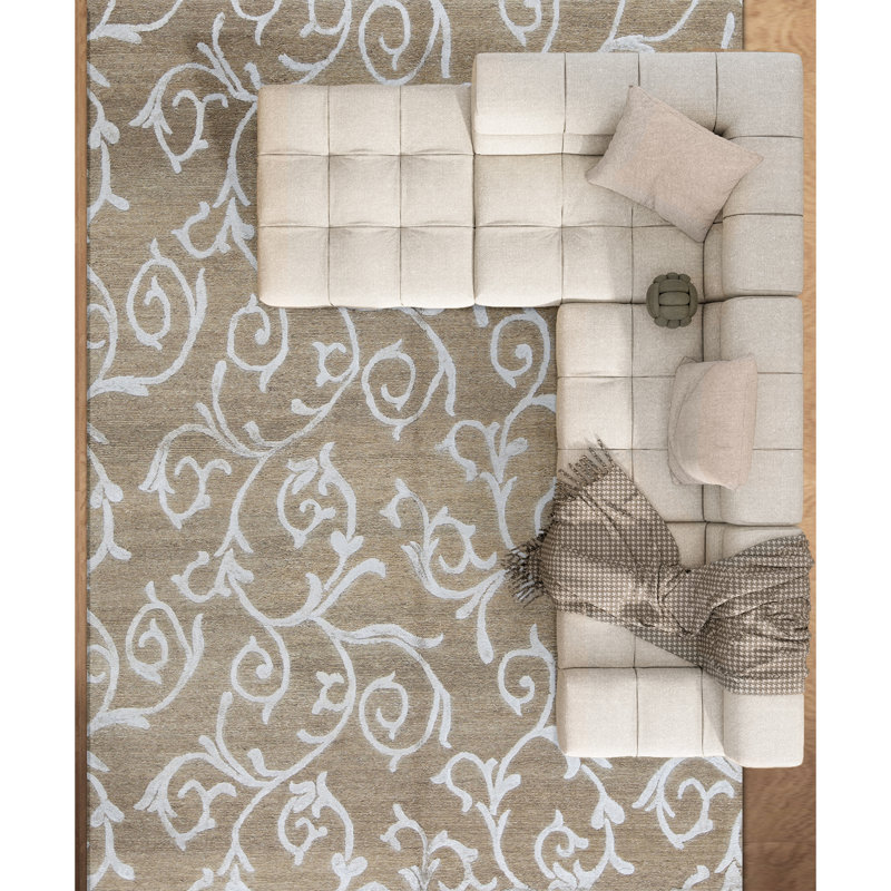 Jute / Sisal Floral Area Rug