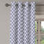 Rideau décoratif à 2 panneaux avec œillets Astoria Grand Dutch, 50 po x 63 po, indigo et blanc-106350386
