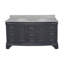 Ensemble de meuble-lavabo double 72 po Twain avec meuble-lavabo gris marine et comptoir en marbre de Carrare-100160317-100160306