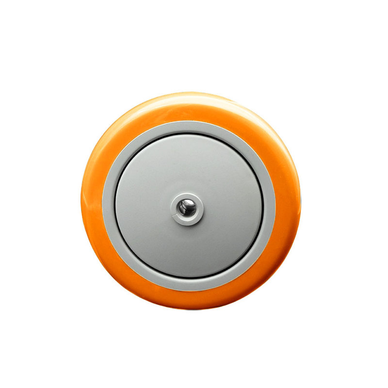 SCC - 5" Yellow Poly on Polyolefin Wheel Only - 3/8" Bore - 350 lbs Capacity, Orange