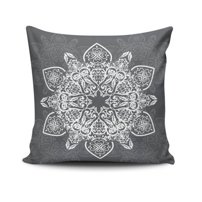 Housse de coussin décorative, 17 x 17 pouces, 50% coton / 50% polyester | Lavable à la machine à 104 ° F, repassable, fermeture à glissière dissimulée | Parfait pour le salon, la chambre à coucher et la décoration intérieure élégante