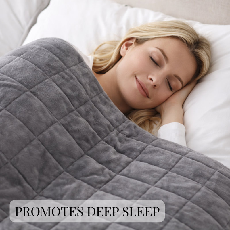 Couverture lestée de qualité supérieure pour un sommeil profond, soulage le stress et l'anxiété, Montoursville, Double, 12 lb
