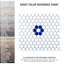Metro Ion 1" Hex Sapphire Single Flower Wht 10-1/4" x 11-7/8" Porcelain Mosaic Floor & Wall Tile