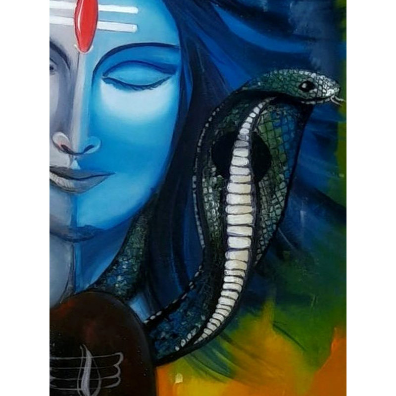 Lord Shiva en méditation | Acrylique sur toile roulée | Par Kajal Saxena