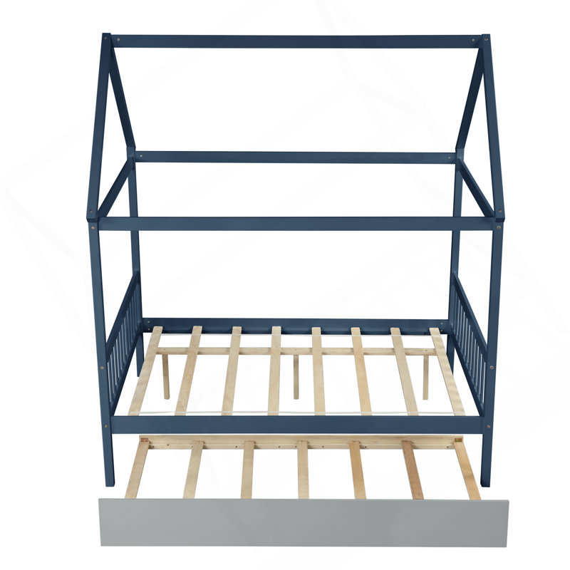 Lit double gigogne bleu marine