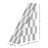 Bookends Resin Wood Checkered Triangle for Home Office Set of 2 - 7" Ivory & Tan
