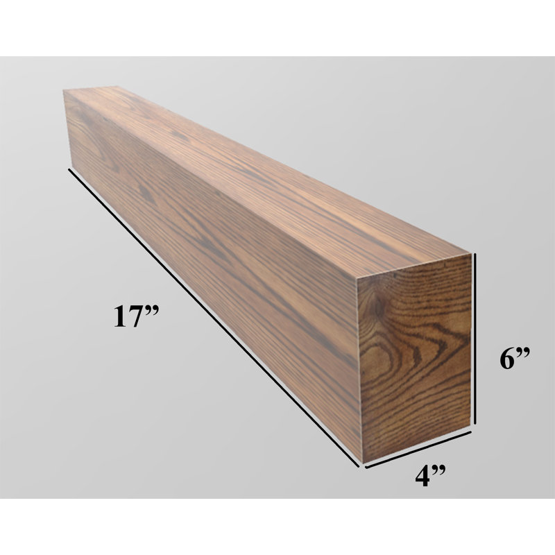 Emerald Lee 3 Piece Floating Shelf, 6" H x 17" W x 4" D, Dark Brown Wood