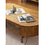 Table basse vintage ovale en bois massif