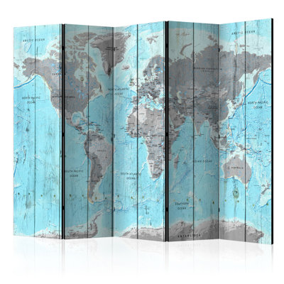 Jaipur 225cm W x 172cm H 5 - Panel Solid Wood Folding Room Divider
