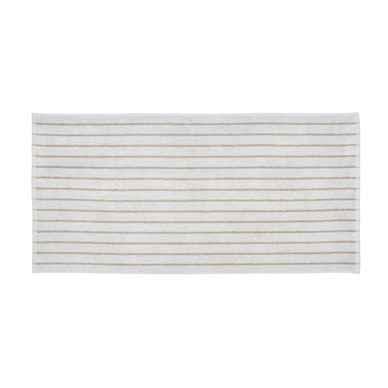 100% Cotton Hand Towel, Micro Chip/Tan Narrow Stripe