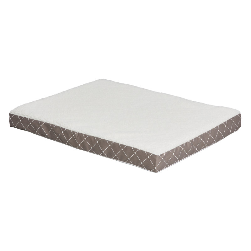 Lit pour chien Donovan orthopédique double épaisseur Quiet Time, Champignon, Petit (l 40 po x P 29 po x H 3,5 po)
