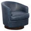 Tipsy Genuine Leather Swivel Barrel Chair-1395773149-1395773136